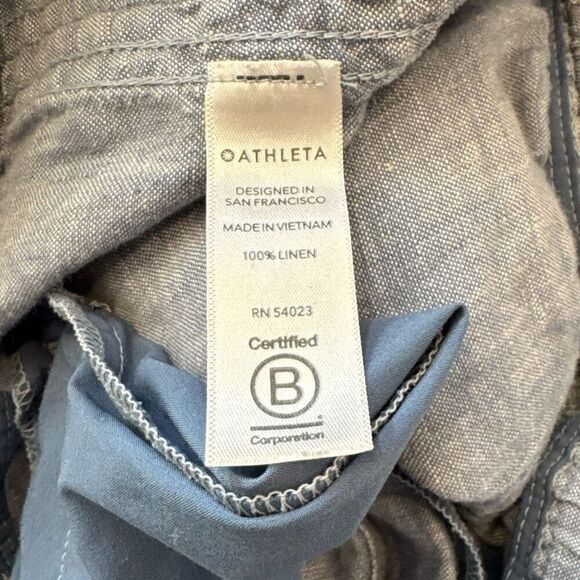 Athleta Cabo Linen pants Blue size 6 - Picture 3 of 4